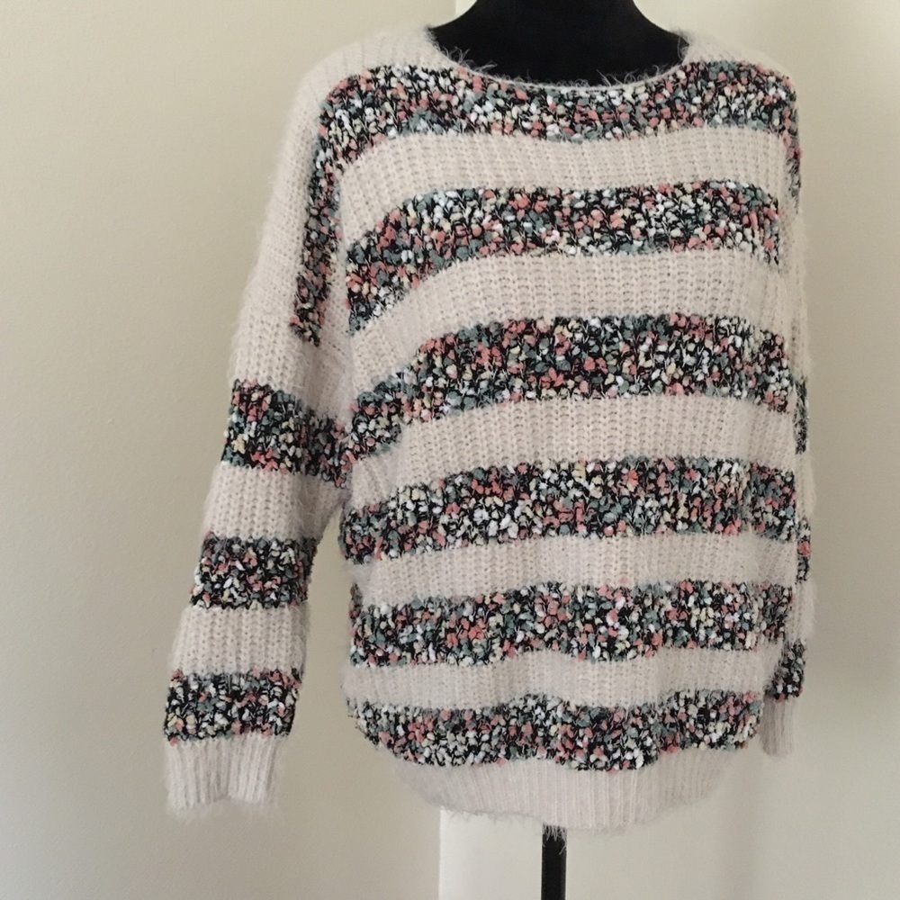 Anthropologie La Fee Verte Fuzzy Confetti Sweater, Size Small